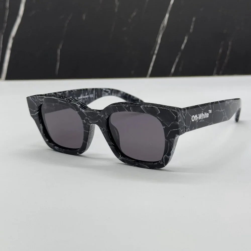 NEW OFF-WHITE UNISEX SUNGLASSES, OFF-WHITE ZURICH BLACK MARBLE EYEWEAR